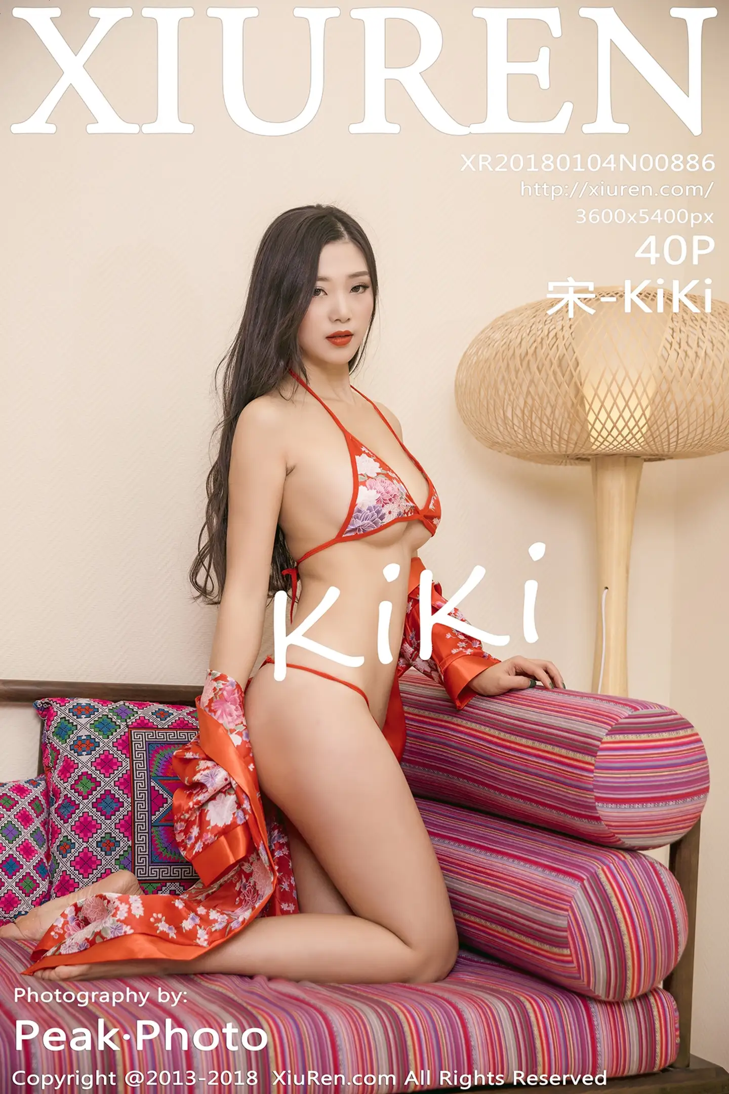 [XiuRen秀人网]No.886_女神宋-KiKi喜庆红内衣配丁字裤+白色蕾丝内衣透视诱惑写真40P-秀人网 - XiuRen.Pro